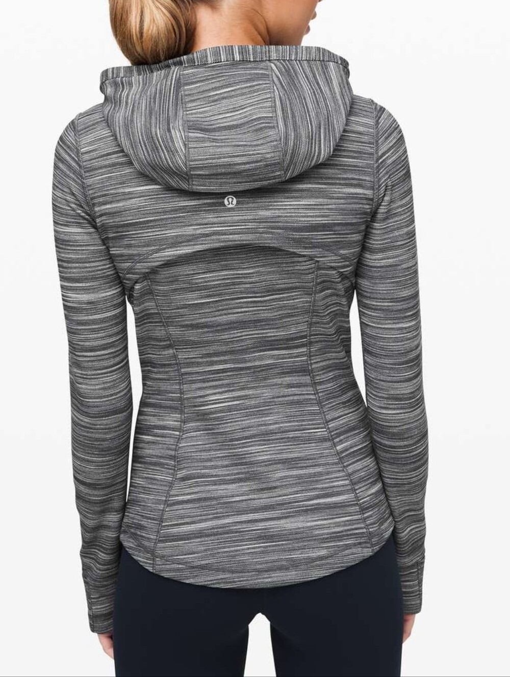 EUC Lululemon Hooded Define Jacket *Nulu Heathered Black / White / Black SIZE 4 - Picture 4 of 9